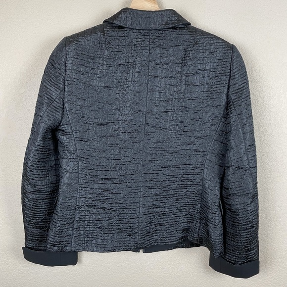 Akris Punto Black Zip Jacket Size 8 - Picture 5 of 7